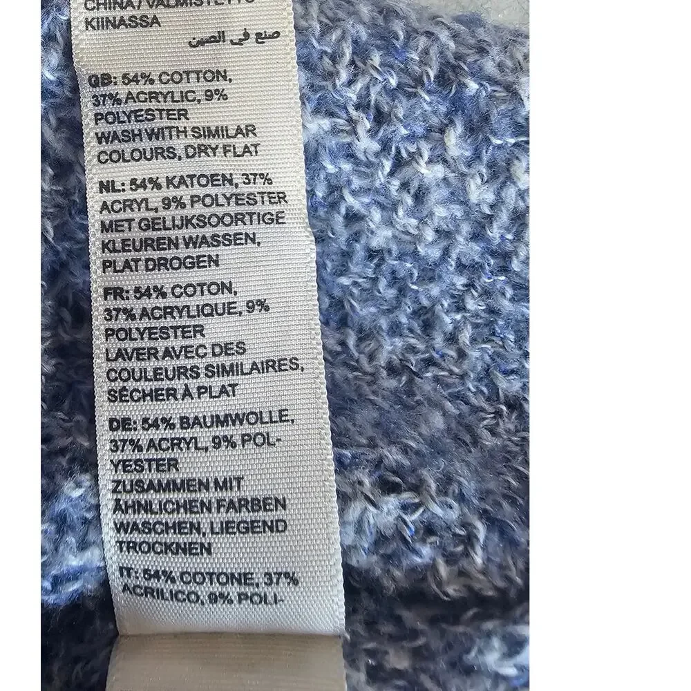 Fat Face Knit Sweater, Harpenden, Cotton Blend, Blue, Womens Sz 4 New
